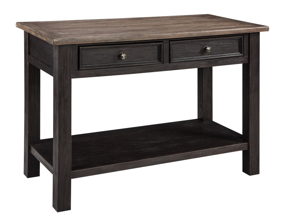 Tyler Creek Grayish Brown/Black Wood Sofa Table