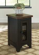 Valebeck Black/Brown Chair Side End Table