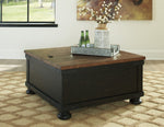 Valebeck Black/Brown Lift-Top Coffee Table