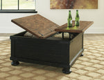 Valebeck Black/Brown Lift-Top Coffee Table