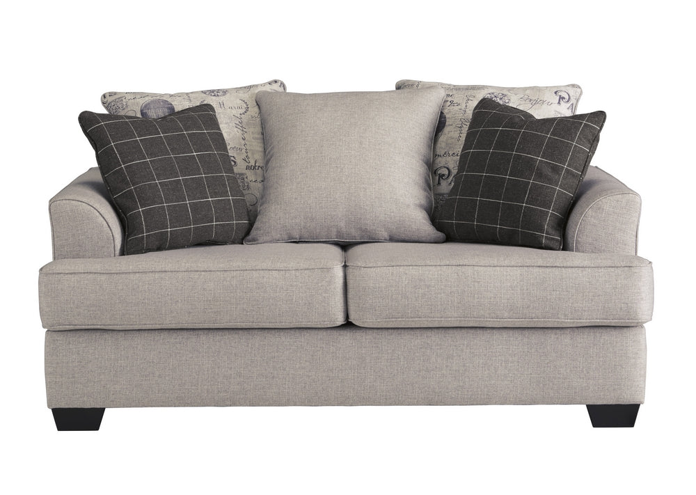 Velletri Pewter Fabric Loveseat