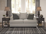 Velletri Pewter Fabric Loveseat