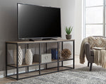 Wadeworth Brown/Black Extra Large TV Stand