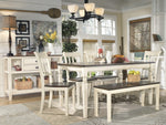 Whitesburg Brown/Cottage White Wood Dining Table