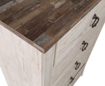 Willowton Whitewash Wood 5-Drawer Chest