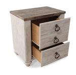 Willowton Whitewash Wood 2-Drawer Nightstand