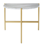 Wynora White/Gold Chair Side End Table