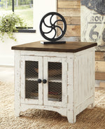 Wystfield White/Brown Rectangular End Table