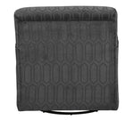 Zarina Graphite Fabric Swivel Accent Chair