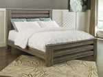 Zelen 6-Pc Warm Gray Wood King Panel Bedroom Set