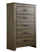 Zelen 6-Pc Warm Gray Wood Queen Panel Bedroom Set