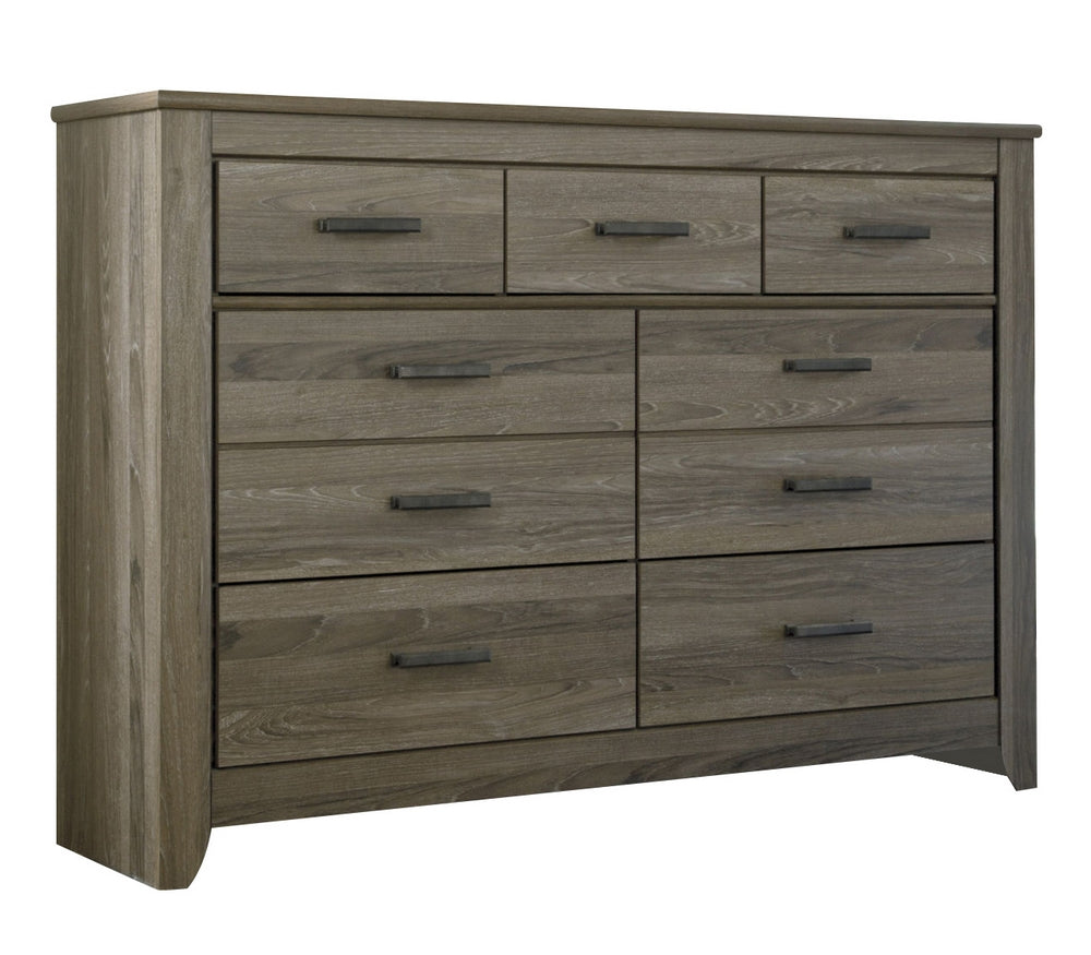 Zelen Warm Gray Wood 7-Drawer Dresser