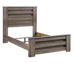 Zelen Warm Gray Wood Full Panel Bed