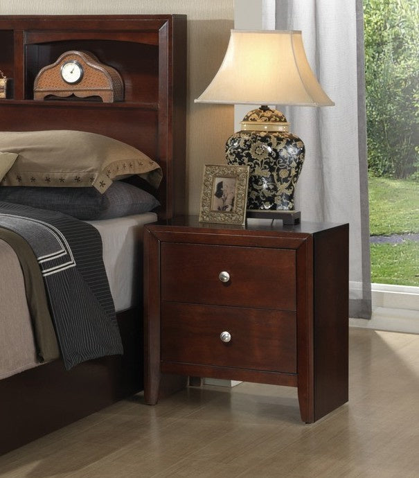 Simona 6-Pc Cherry Wood Queen Bedroom Set with Storage Bed