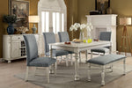 Siobhan II Antique White Wood Dining Table