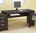 Skylar Cappuccino Wood L-Shaped Computer Desk with Storage