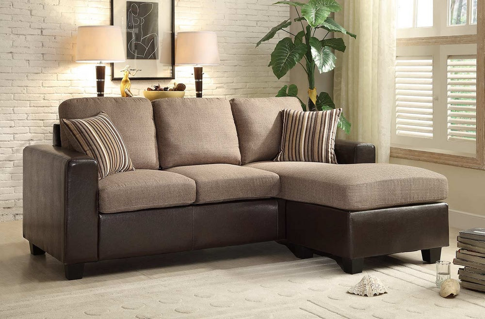 Sloan Grayish Brown Reversible Sectional Sofa