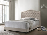 Sonoma Beige Fabric Upholstered Full Panel Bed