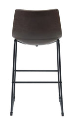 Sorne 2 Two-Tone Brown Leatherette Bar Stools