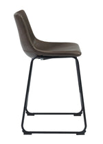 Sorne 2 Two-Tone Brown Leatherette Counter Height Stools