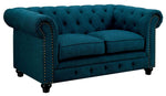 Stanford Dark Teal Fabric Loveseat