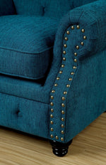 Stanford Dark Teal Fabric Loveseat