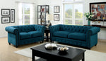 Stanford Dark Teal Fabric 2-Seat Sofa (Oversized)