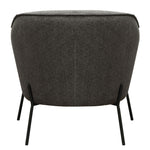 Status Grey Plush Fabric Accent Chair