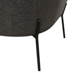 Status Grey Plush Fabric Accent Chair