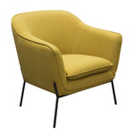 Status Yellow Plush Fabric Accent Chair