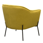 Status Yellow Plush Fabric Accent Chair