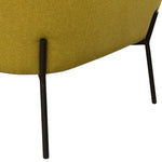 Status Yellow Plush Fabric Accent Chair