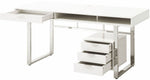 Stella Glossy White Wood Writing Desk