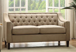 Suzanne Beige Fabric Loveseat