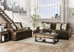 Taliyah Brown Chenille Loveseat