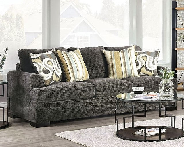 Taliyah Gray Chenille Sofa (Oversized)