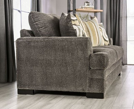 Taliyah Gray Chenille Sofa (Oversized)