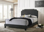 Tamarac Grey Linen-Like Fabric Upholstered King Bed