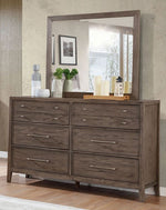 Tawana Warm Gray Wood Frame Dresser Mirror