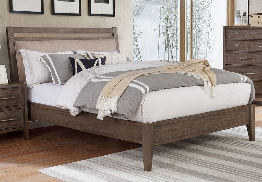 Tawana Warm Gray/Beige Queen Bed (Oversized)