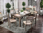 Taylah 7-Pc Weathered Gray Dining Table Set