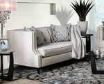 Tegan Beige Microfiber Loveseat