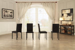 Tempe 4 Black Leatherette Upholstered Side Chairs