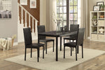 Tempe Black Metal Dining Table with Marble Top