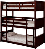 Therese Espresso Twin Triple Decker Bed