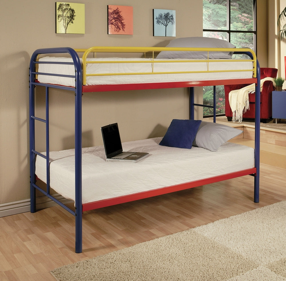 Thomas Rainbow Metal Twin over Twin Bunk Bed