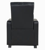 Toohey Black Leatherette Push Back Manual Recliner