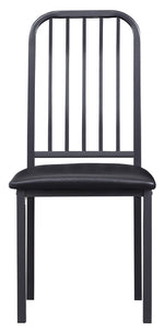 Tripp 2 Charcoal Vinyl/Metal Side Chairs