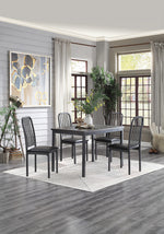 Tripp Gray Wood/Metal Rectangular Dining Table