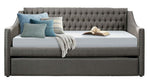 Tulney Dark Gray Fabric Twin Daybed with Trundle